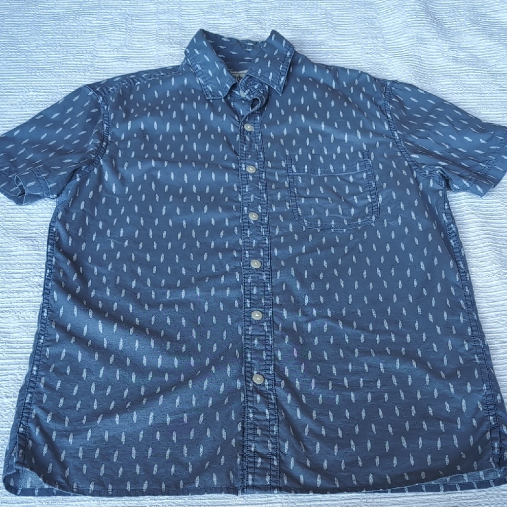 American Eagle Outfitters Navy Patterned Casual Shirt